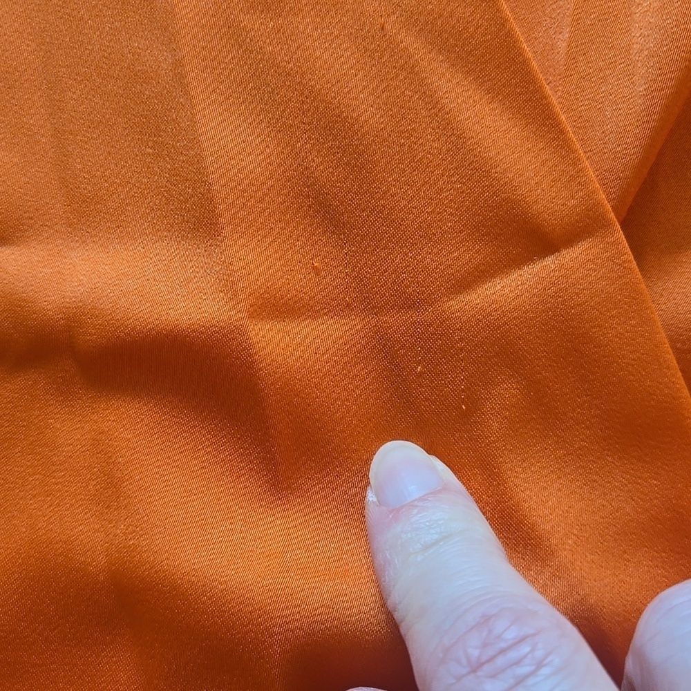 MELLODAY Vibrant Orange Satin Romper Size Large - Picture 9 of 12